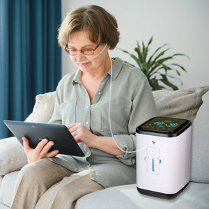 JQ Home Oxygen Concentrator, 1-7L/min Adjustable, 93% High Purity Oxygen, Low Noise Remote Control Machine
