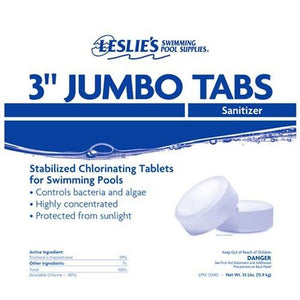 Leslie’s – 3 in. Jumbo Chlorine Pool Tabs – 20 lbs. Bucket