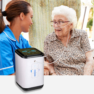 JQ Home Oxygen Concentrator, 1-7L/min Adjustable, 93% High Purity Oxygen, Low Noise Remote Control Machine