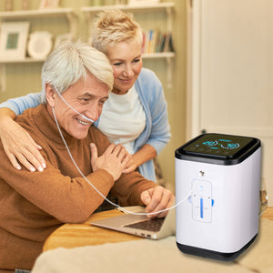 JQ Home Oxygen Concentrator, 1-7L/min Adjustable, 93% High Purity Oxygen, Low Noise Remote Control Machine