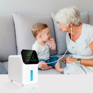 1-7L Portable Oxygen Concentrator / Support 2 People Use At Same Time
