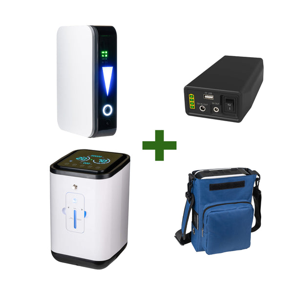 Bundle of Upgraded 2L Mini Portable Atomization Oxygen Concentrator and 1L- 7L Home Use Oxygen Concentrator