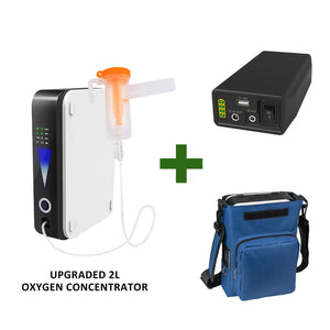 Bundle of Upgraded 2L Mini Portable Atomization Oxygen Concentrator,High Purity Air Purification Machine - Home, Travel, Car 3-in-1