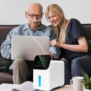 1-7L Portable Oxygen Concentrator / Support 2 People Use At Same Time