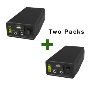 Two Packs Rechargeable Battery Pack for Travel Use, Offer 3.5 Hours Usage