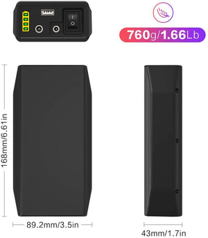 Rechargeable Battery Pack for Travel Use, Offer 3.5 Hours Usage