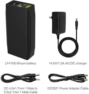 Two Packs Rechargeable Battery Pack for Travel Use, Offer 3.5 Hours Usage